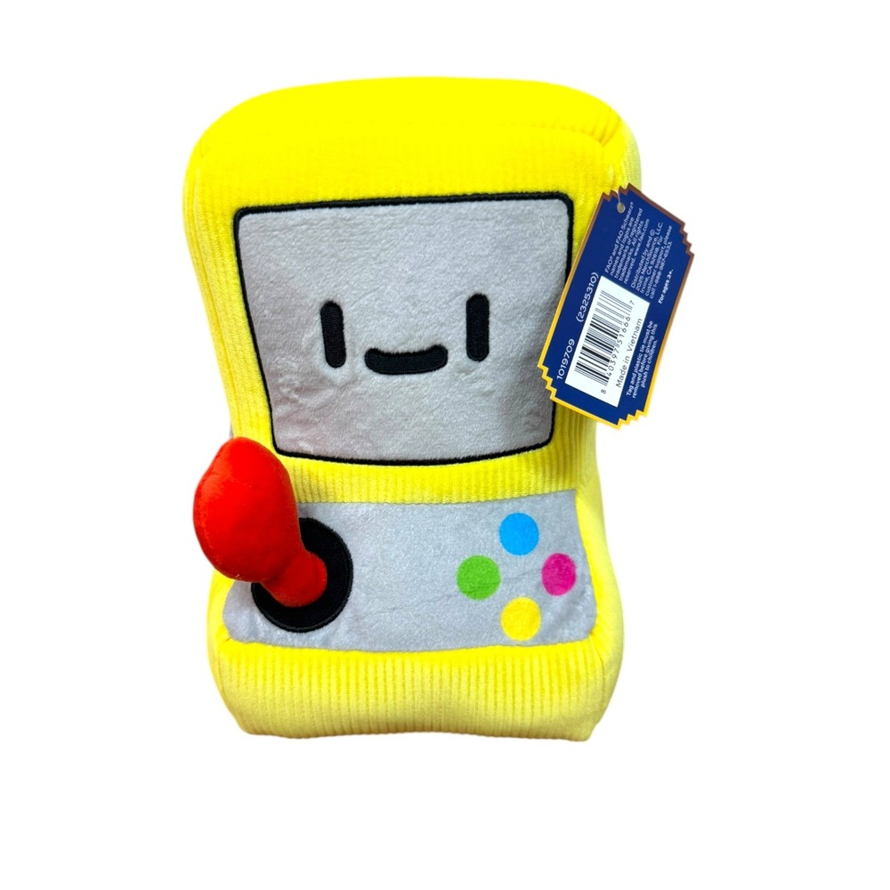 FAO‎ Schwarz Yellow Arcade Game Plush Retro Video Game Stuffed Toy  NEW